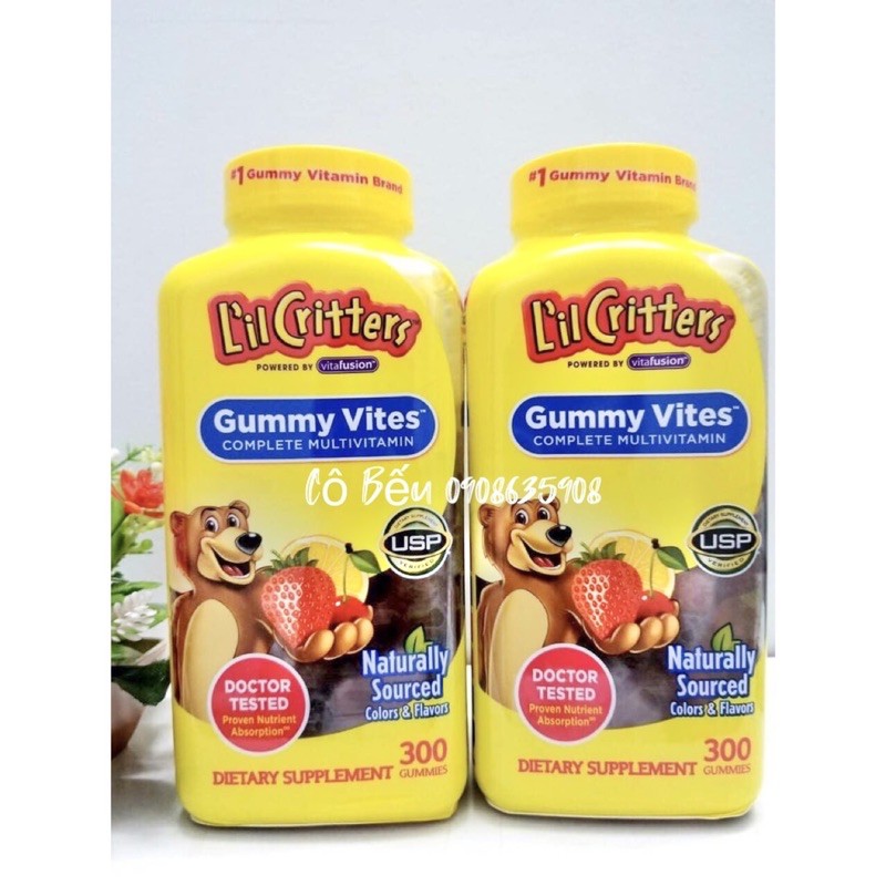 Kẹo Dẻo Bổ Sung Vitamin Cho Bé Lil Critters Gummy Vites USA