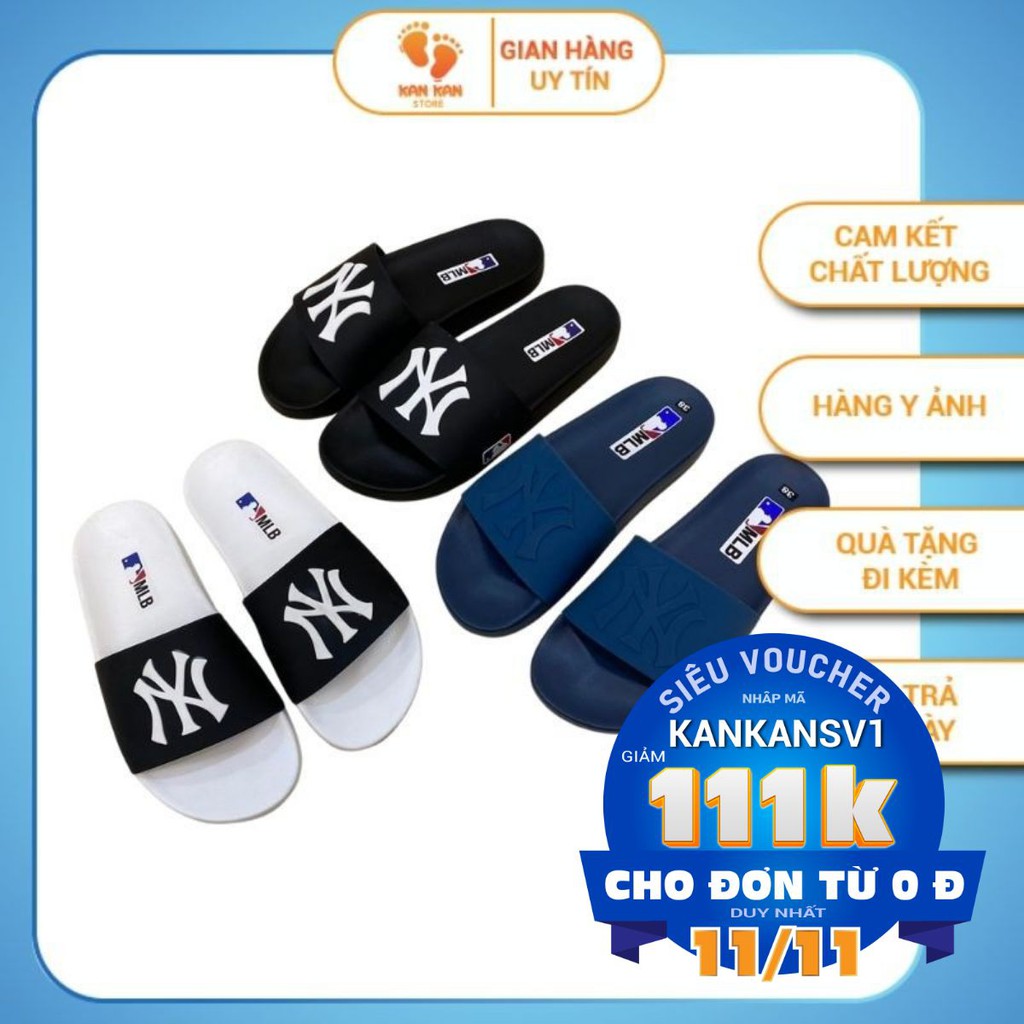 Dép Lê Nam Nữ KA011 Dép Quai Ngang Đẹp NY LA ML.B Thời Trang Thể Thao Hot 2021 Unisex KanKanStore