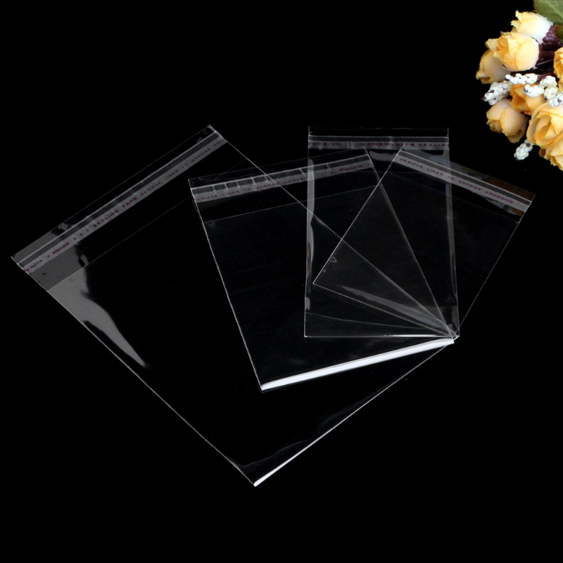 Flgo Clear Transparent Plastic Self Adhesive Seal Bag