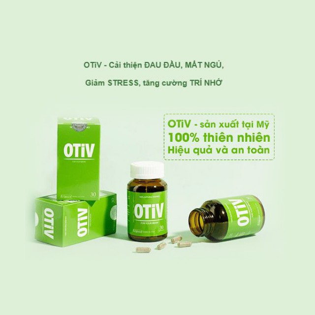 Viên uống Otiv cải thiện mất ngủ, đau đầu, chóng mặt
