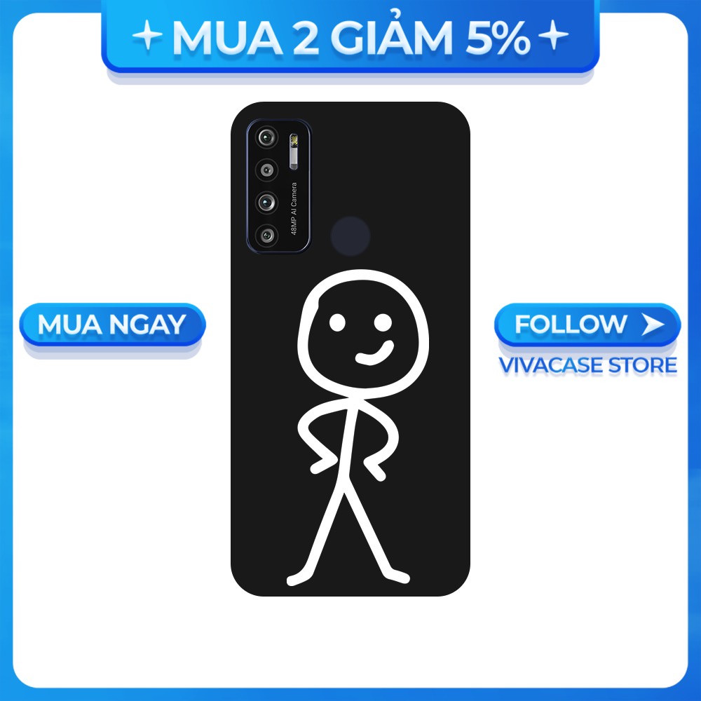 Ốp lưng Vsmart Joy 3/Joy 4/Active 3/Bee 3/Live/...dẻo đen hình Người que BST1