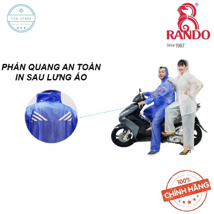 [ THÔNG DỤNG ] Bộ quần áo đi mưa trong màu Rando ASPC-01 che chở cho người thân yêu của bạn