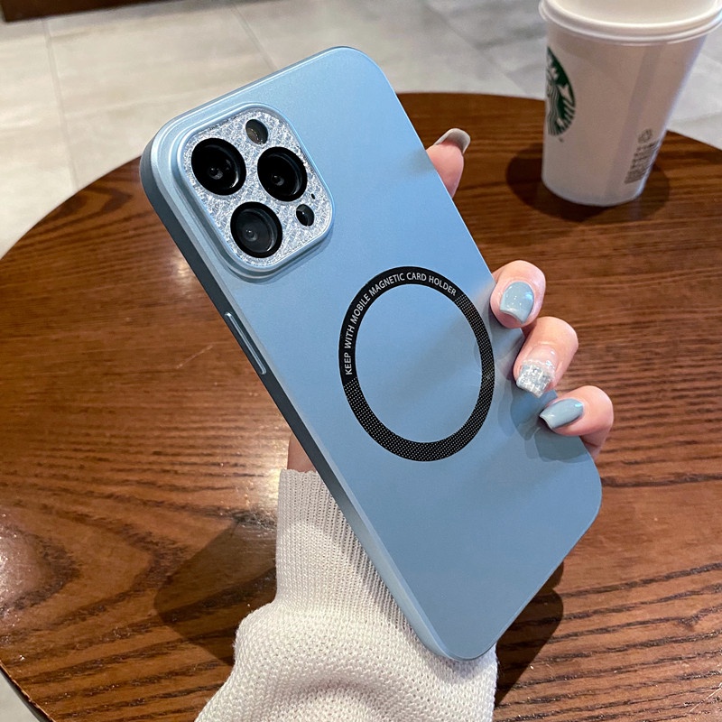 Ốp Điện Thoại Nhựa Cứng Kim Tuyến Có Tấm Phim Bảo Vệ Camera Cho iPhone 12 13 Pro Max