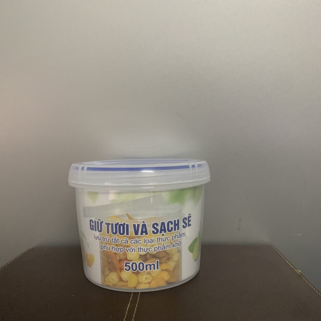 Hộp nhựa tròn Song Long Plastic 500ml/ 1000ml bảo quản thực phẩm tươi ngon  _ 00316/01220