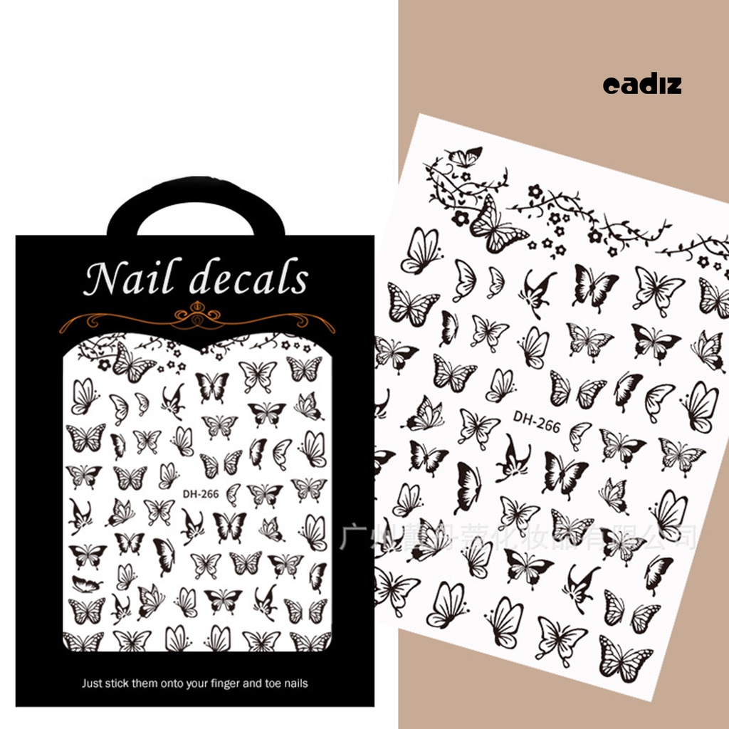 Miếng Dán Trang Trí Móng Tay Hình Bướm Tinh Tế Cho Nữ