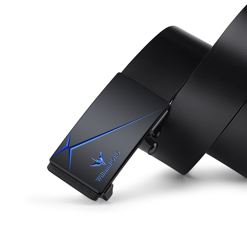 Thắt lưng Nam thời trang - da bò, mặt kim loại cao cấp nhập khẩu chính hãng William Polo - Bảo hành 12 tháng