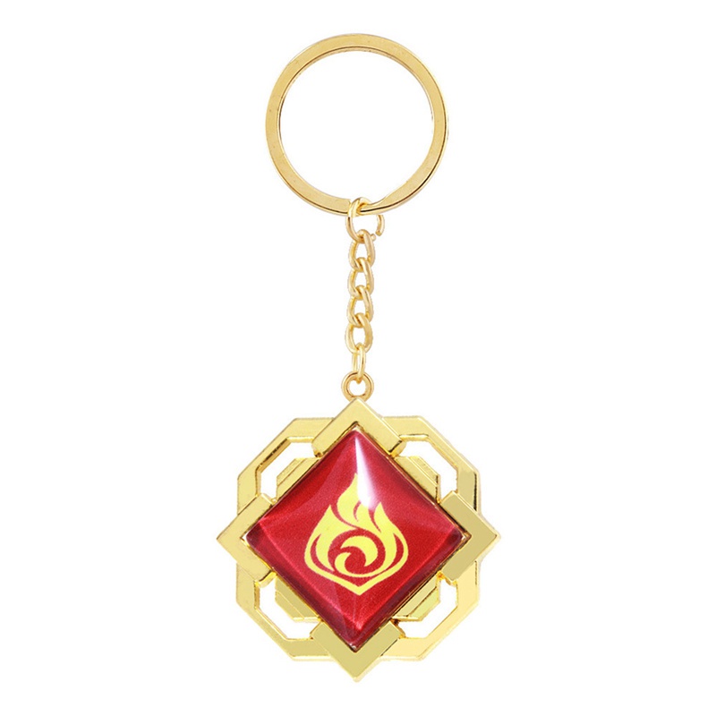 Móc khóa hình nhân vật anime Genshin Impact phát sáng độc đáo