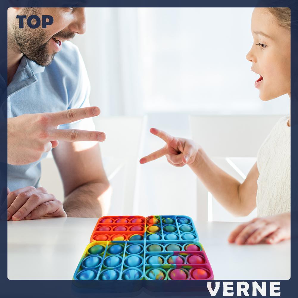 Đồ Chơi Bóp Giảm Stress Bằng Silicone Hình Tròn / Vuông