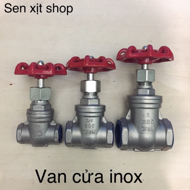 Van cửa inox 201  21,27,34 (Van khoá, van cổng inox)