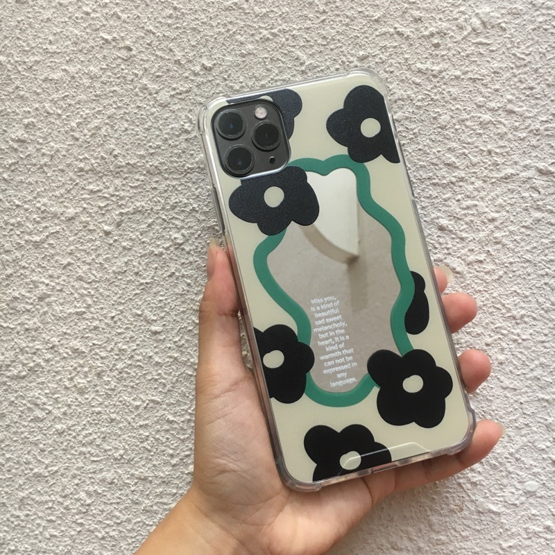 Ốp Iphone Gương viền hoa dành cho Iphone 7/7plus/8/8plus/x/xr/xs/11/12/13/pro/promax