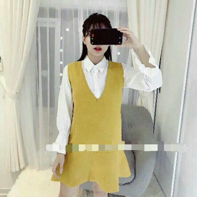 ✳SMH1272035 SET YẾM DA LỘN ĐUÔI CÁ KÈM ÁO VOAN TAY DÀI✳