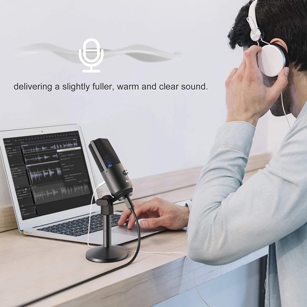 FIFINE K670B - Micro Thu Âm Cổng USB Hỗ Trợ Podcast, Livestream - Hàng Chính Hãng/Bảo Hành 12 Tháng