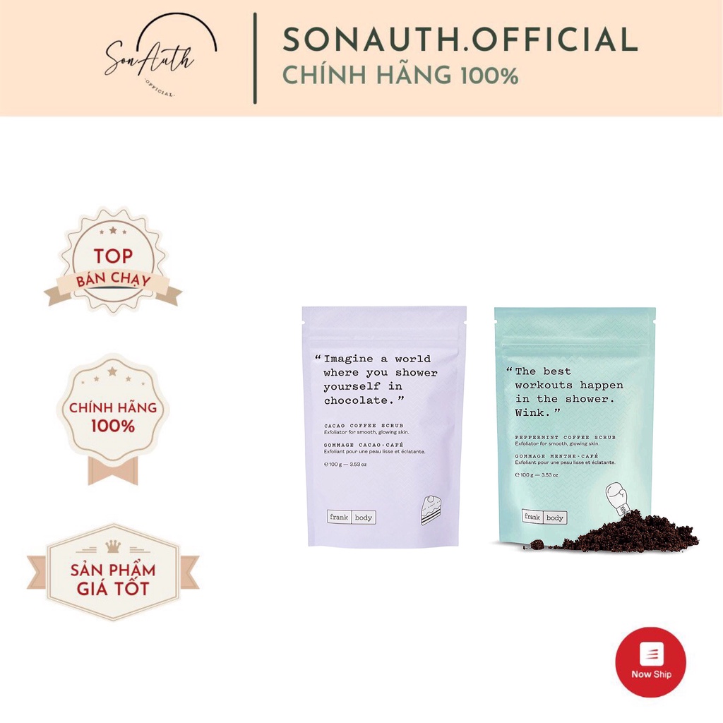 Tẩy da chết body Frank Body Coffee Scrub 200g