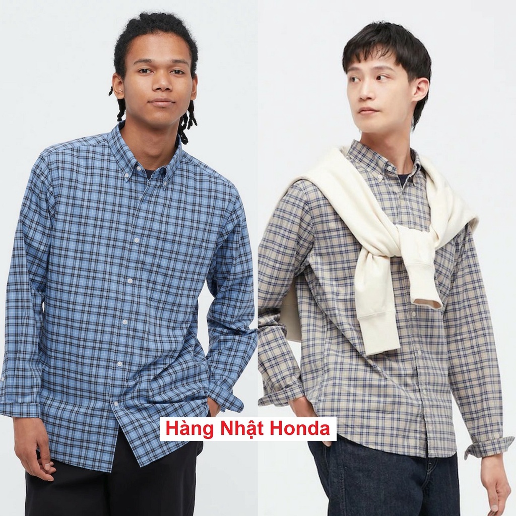 [Auth] Áo sơ mi kẻ sọc Nam Uniqlo - Nhật Bản