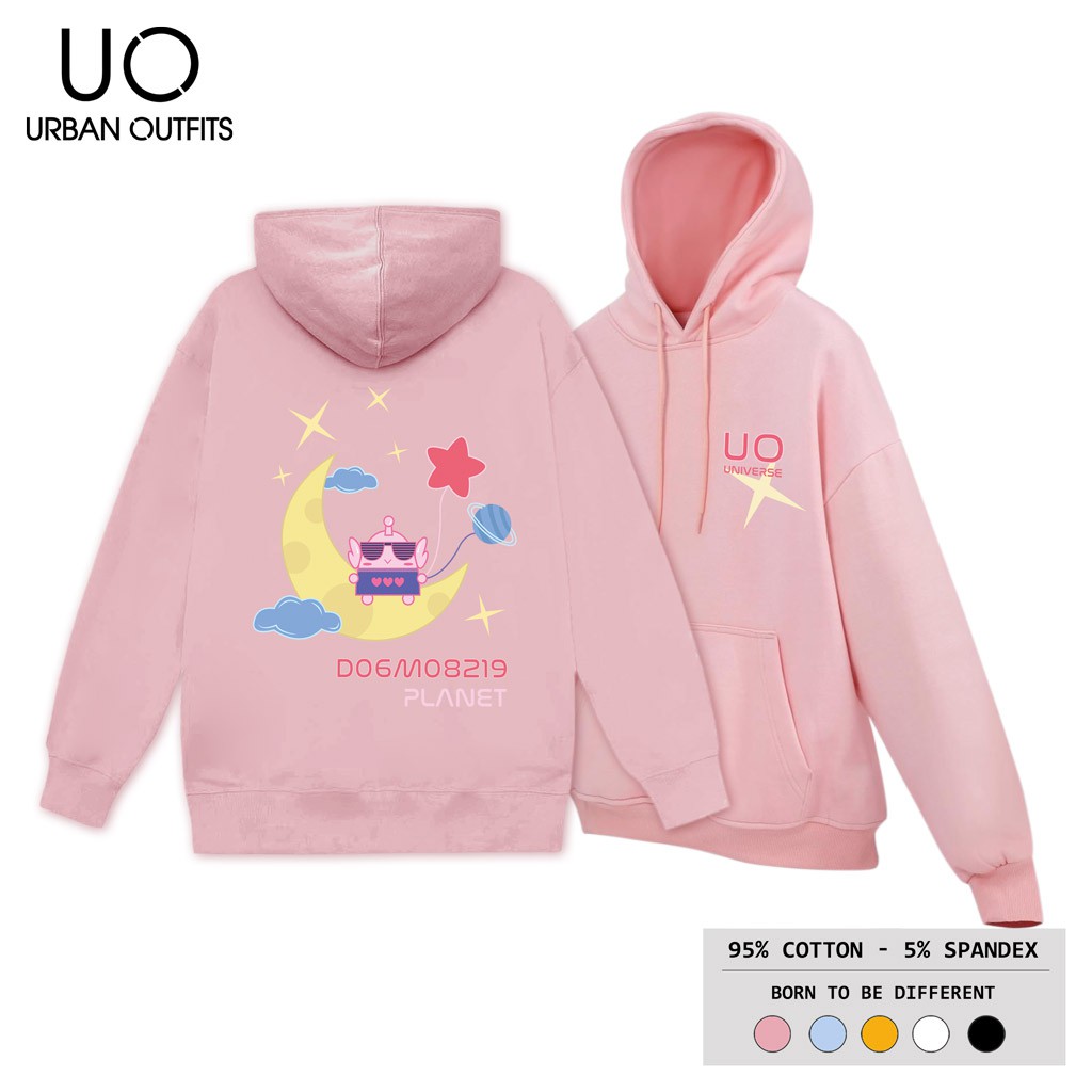 Áo Hoodie Nữ Nam Form Rộng URBAN OUTFITS In Mặt Trăng DO6M08219 Planet HOO11 Chui Đầu Thun Cotton Nỉ Local Brand | BigBuy360 - bigbuy360.vn