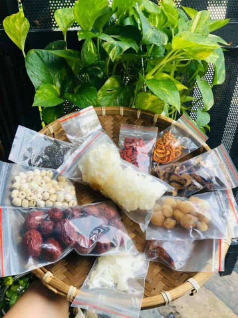 Set nấu chè dưỡng nhan12 vị  TẶNG KÈM 2 TÚI TÁO TRÁI