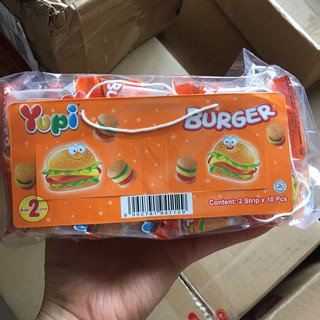 [Gói 20 cái] Kẹo dẻo Buger Yupi Thái Lan