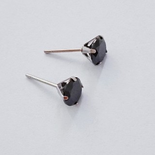 Bông tai nữ nụ đỉnh chóp kim tự tháp đá màu đen nhỏ xinh dễ thương - namimi