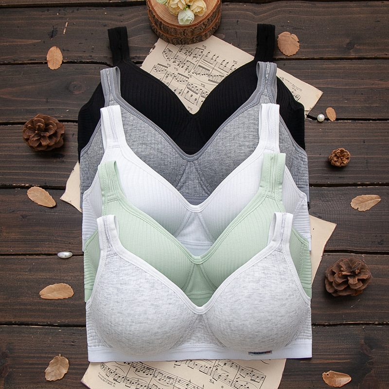 Áo lót nâng ngực không gọng vải cotton kích cỡ 32-38 A B