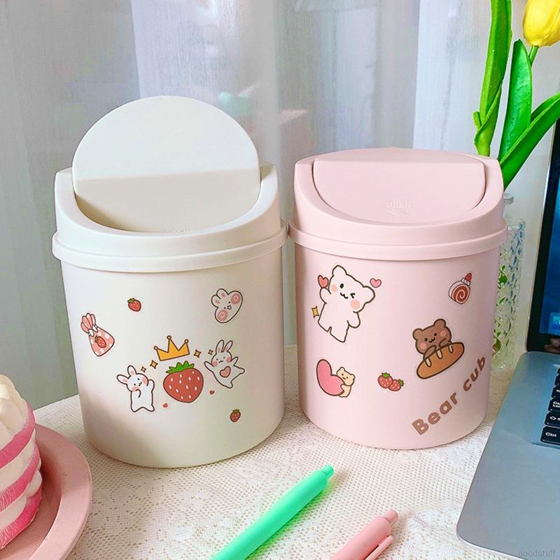 Thùng rác để bàn hoặc nhãn dán đơn giản dễ thương