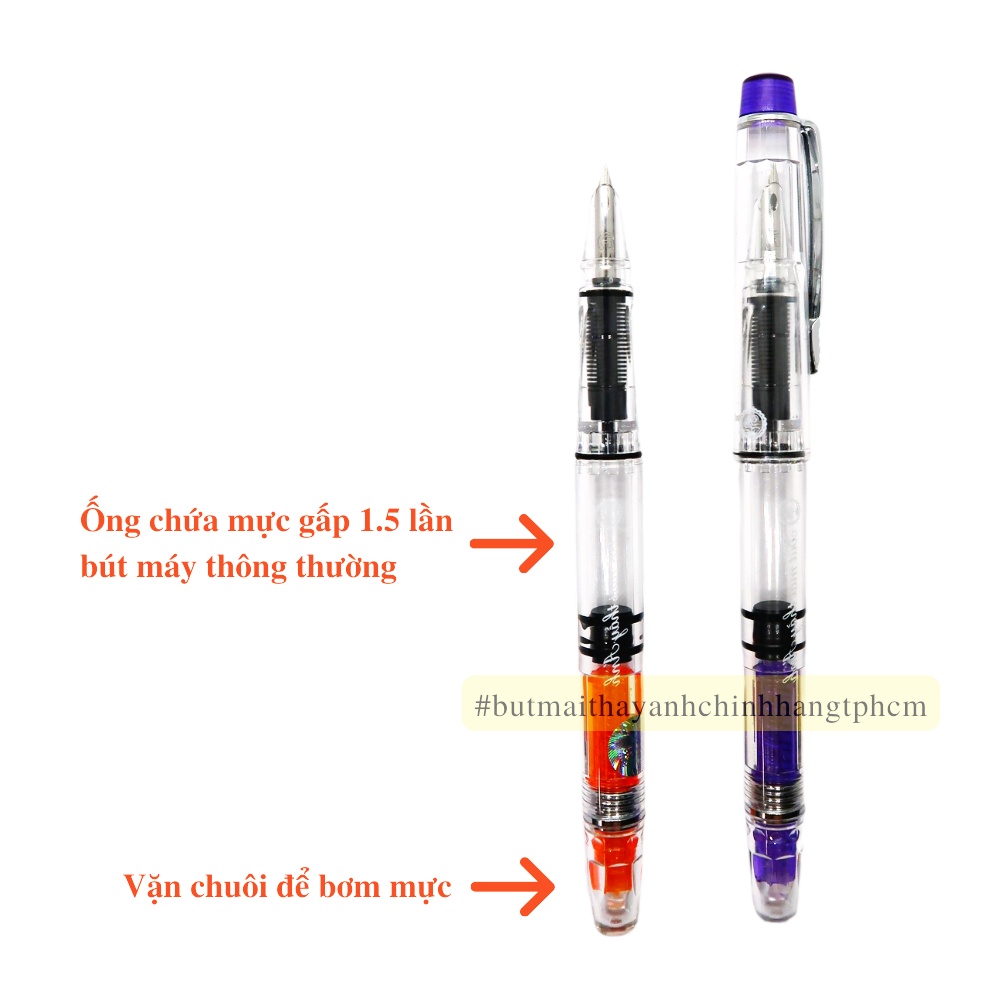 Bút mài thầy Ánh SH069 ngòi lá tre nét nhỏ tự tạo thanh đậm