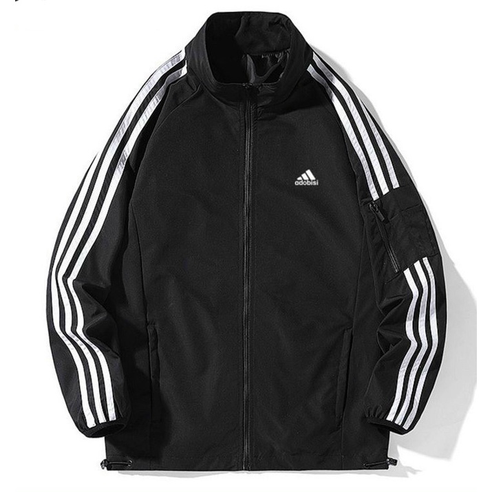 Áo bomber nữ nam vải dù cao cấp nhung tăm tay da DK30 - Notiloyal