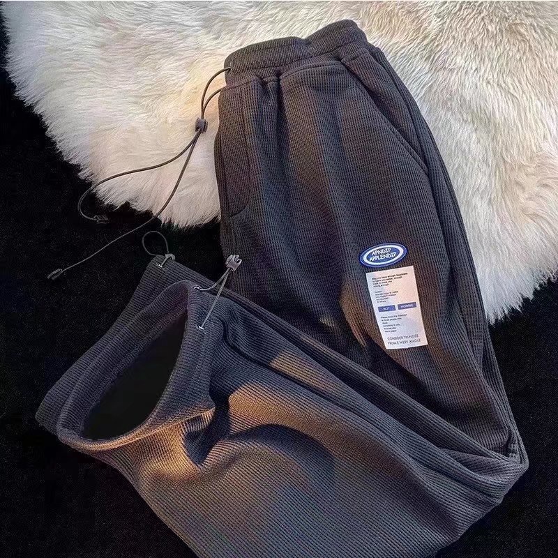 2022 New waffle sweat pants Men Summer Sports Pants Oversize Size Long Pants Jogging Pant S-3XL