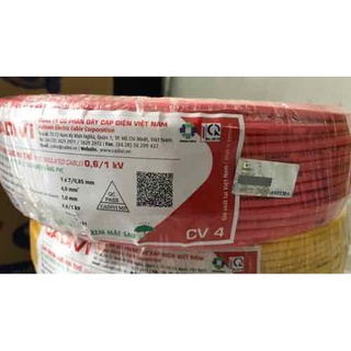 100 mét dây điện cadivi 4.0 đơn 7 sợi cv4.0