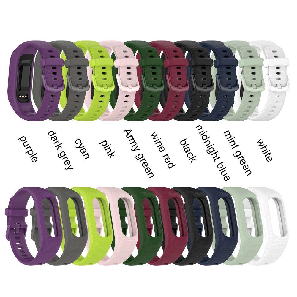 MYRONGVN Dây Đeo Silicone Khóa Kim Loại Cho Đồng Hồ Thông Minh Garmin Vivosmart 5