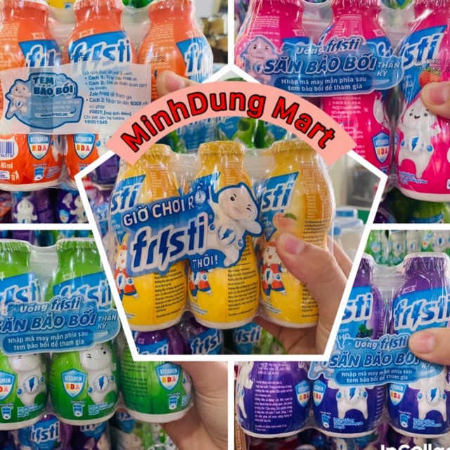 Lốc 6 chai Fristi hương trái cây 80ml