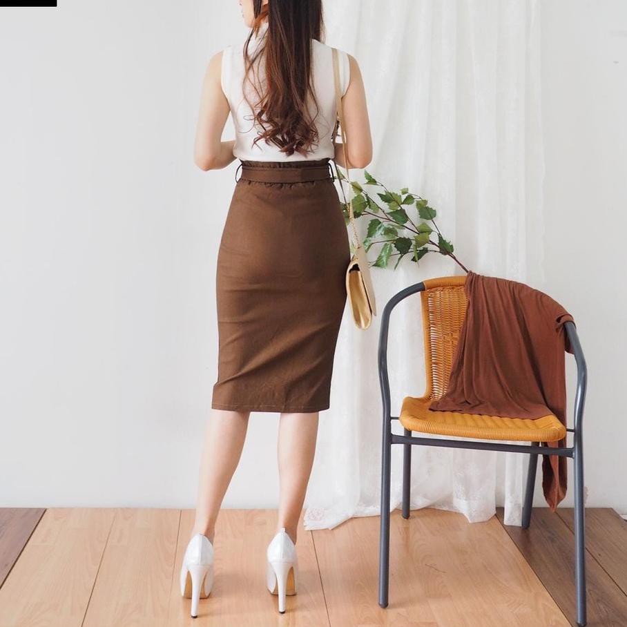 Chân Váy Bút Chì Màu Trơn Chất Liệu Cotton Co Giãn Thời Trang Đường Phố Cho Nữ | BigBuy360 - bigbuy360.vn