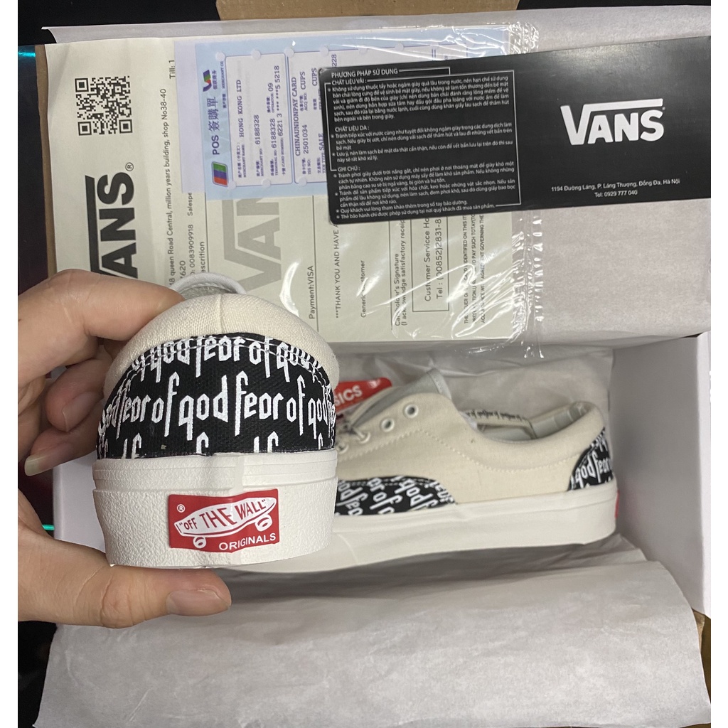Giày vans vault Fear of God, FOG Bản chuẩn Trung full box bill, thẻ bảo hành store GD sneaker