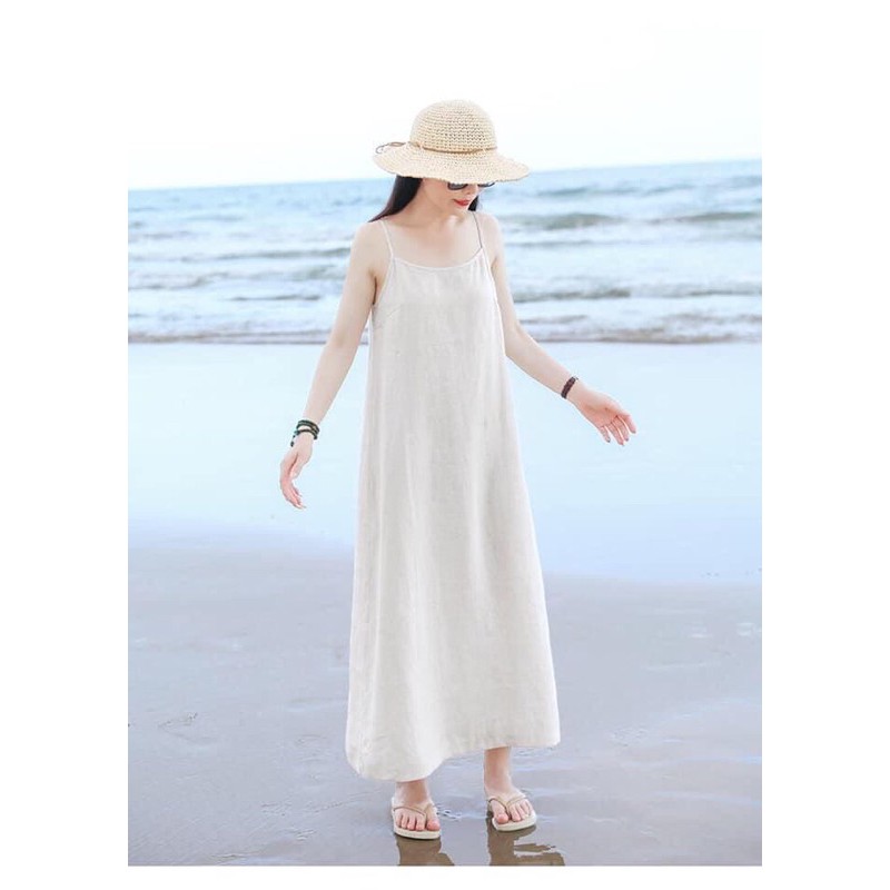 đầm 2 dây, bộ mặc nhà, maxi đi biển đũi linen cao cấp