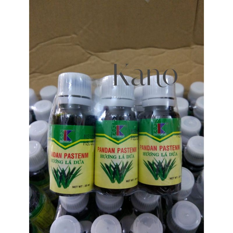 Hương lá dứa 3K có màu , chai 20ml