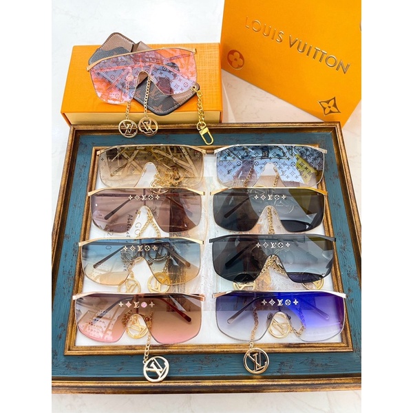 Kính râm chống tia uv 9 màu cho nam và nữ Louis Vuitton LV cao cấp mẫu mới thời trang phong cách