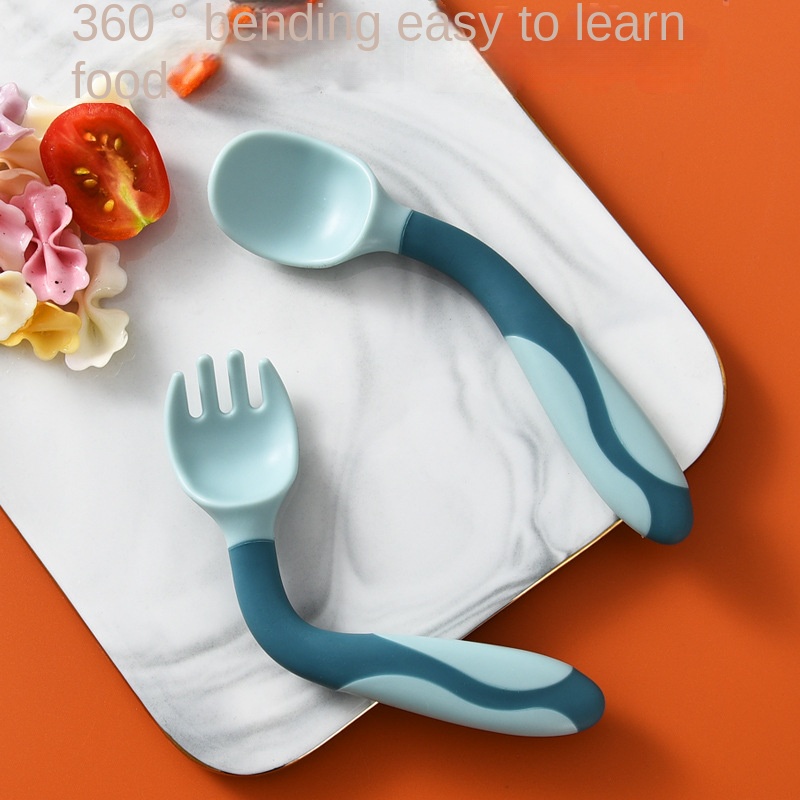 Bộ Muỗng Nĩa silicone Tập Ăn Cho Bé GYLMY439