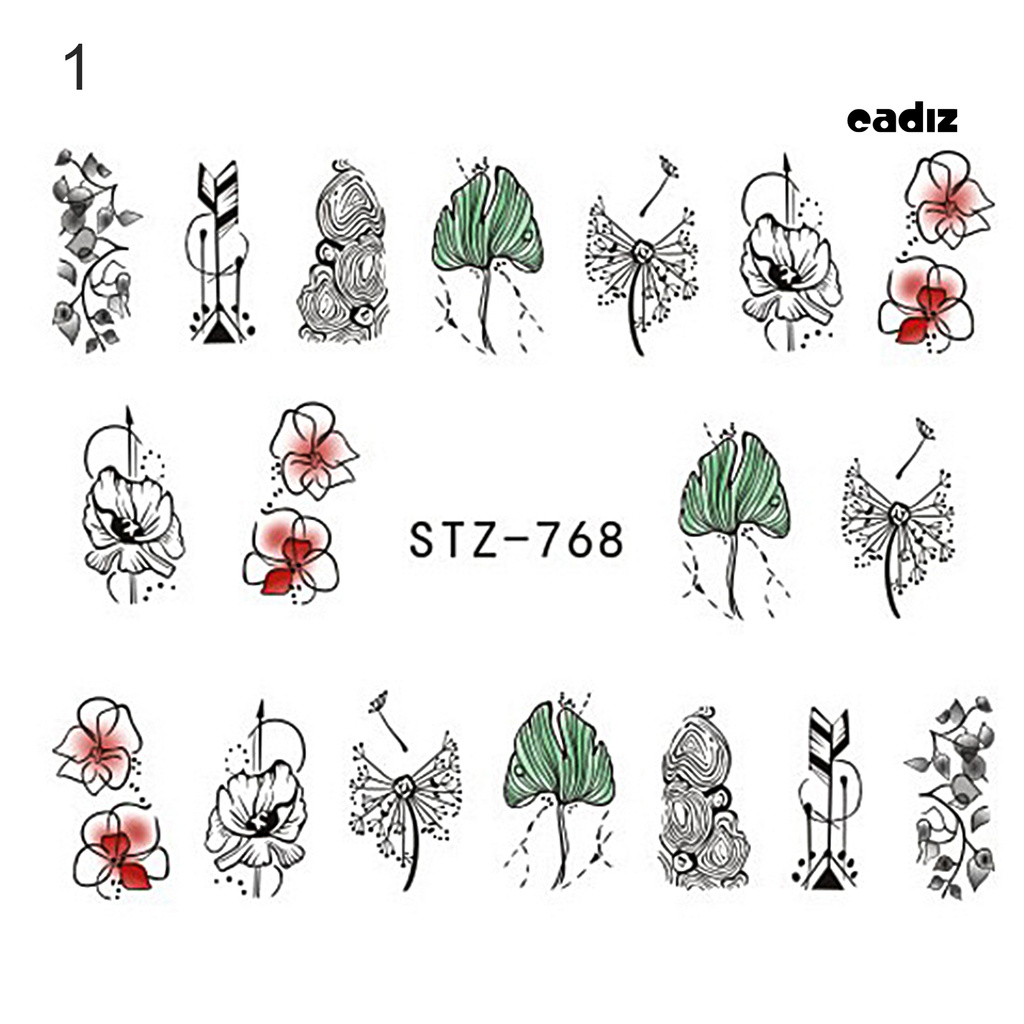Nhãn Dán Móng Màu Đen Đơn Giản Lâu Trôi Thời Trang