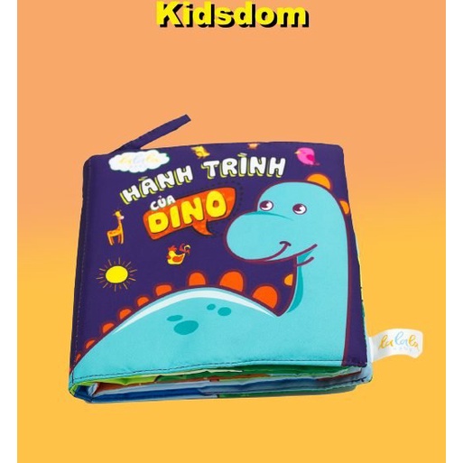 Sách vải LALALA BABY chính hãng - Hành trình của Dino - Made in Vietnam