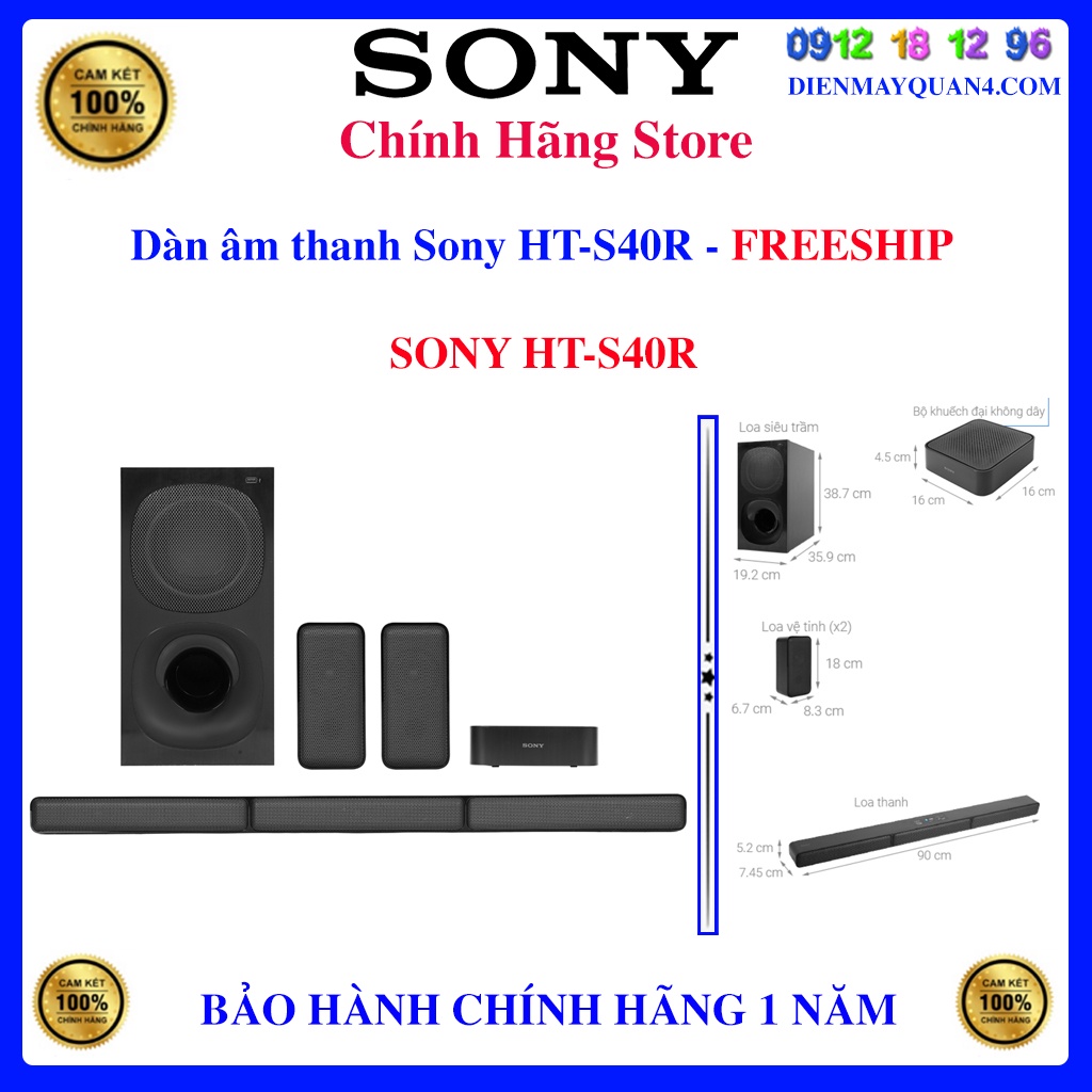 Dàn âm thanh Sony HT-S40R - Hàng Chính Hãng
