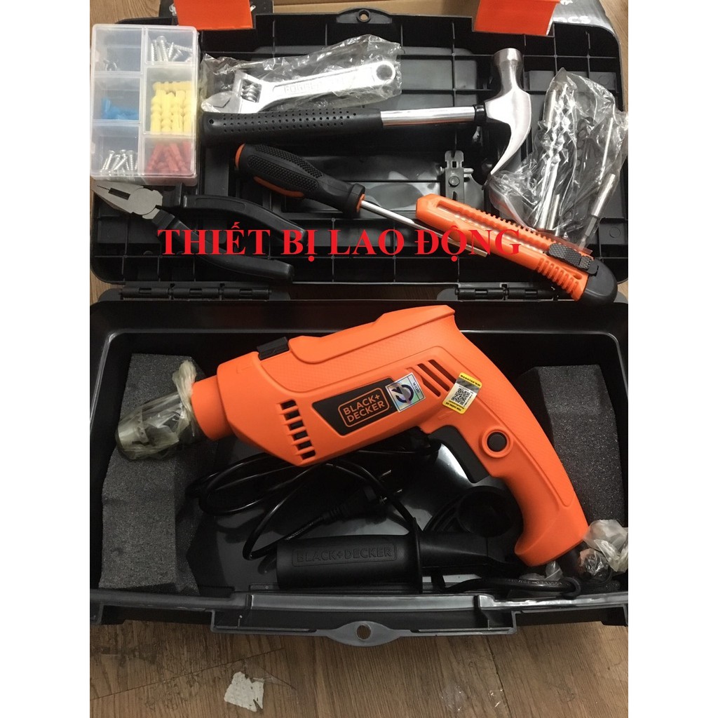 Bộ Khoan Động Lực Black & Decker HD650BXH-B1 13mm, 220V, 101 Phụ Kiện