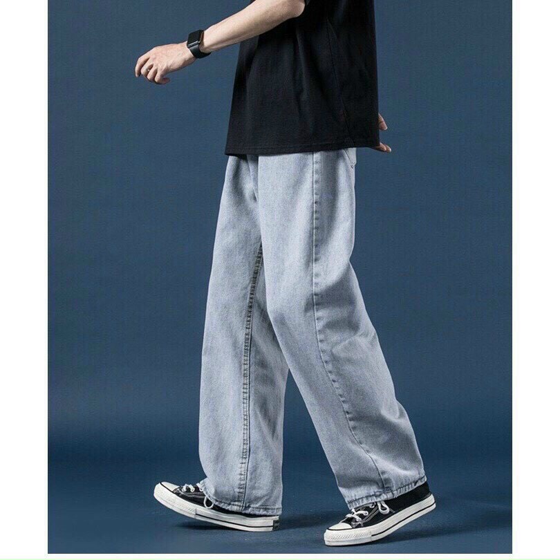 Quần JEAN dáng suông rộng, quần bò trơn form rộng nam nữ dễ phối đồ- Cam Kết Y Hình - Chất bao đẹp | BigBuy360 - bigbuy360.vn