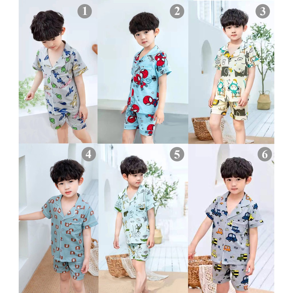 Đồ Bộ Pijama Thun QiQi Bé Trai 10-22kg Xuất Hàn