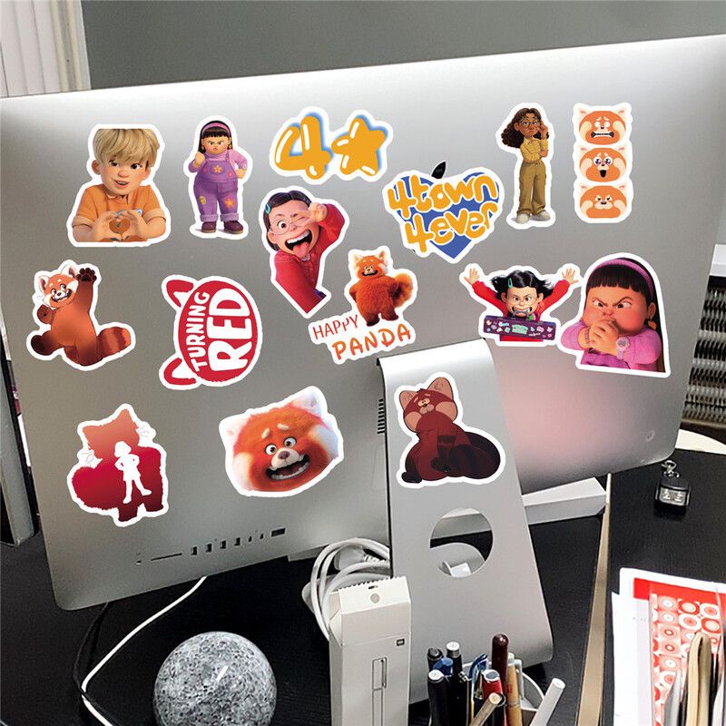 Set 50 hình dán phim cổ điển Turning Red chống thấm nước cho laptop/hành lý/ xe hơi