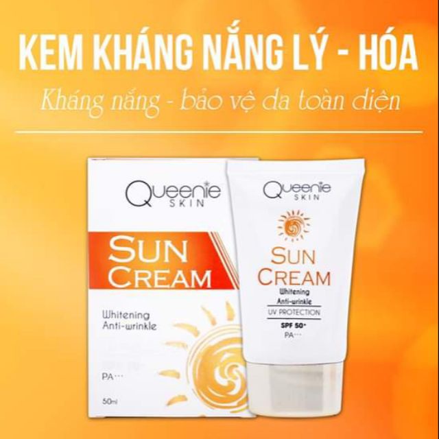 kem chống nắng queenie face &amp; body