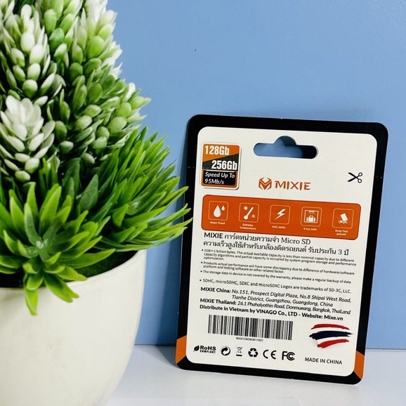 Thẻ nhớ Micro SD Mixie 128GB 95MB/s U3, Chuyên dụng cho Camera Chính Hãng, Bảo Hành 3 Năm