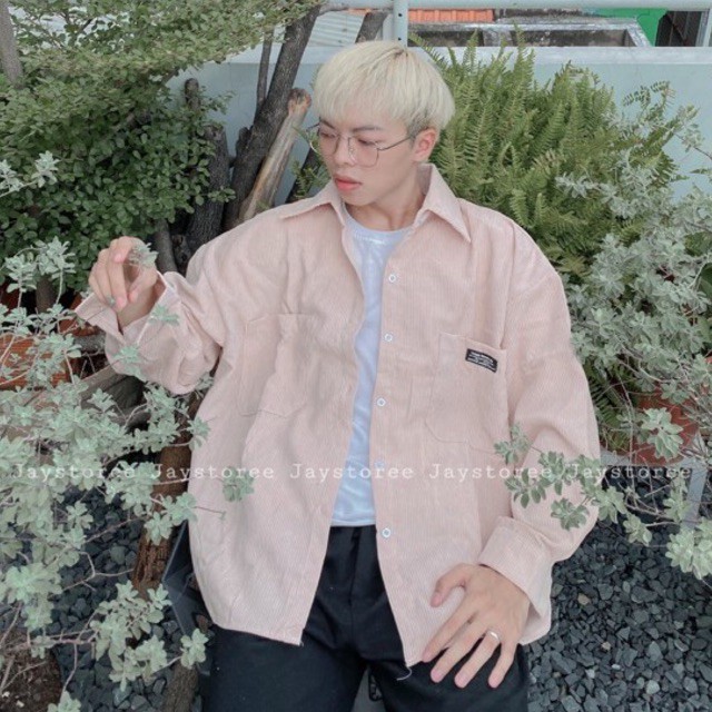 Áo Sơmi nhung gân 2T 🌼 Nam nữ Unisex 🌟Jaystoree