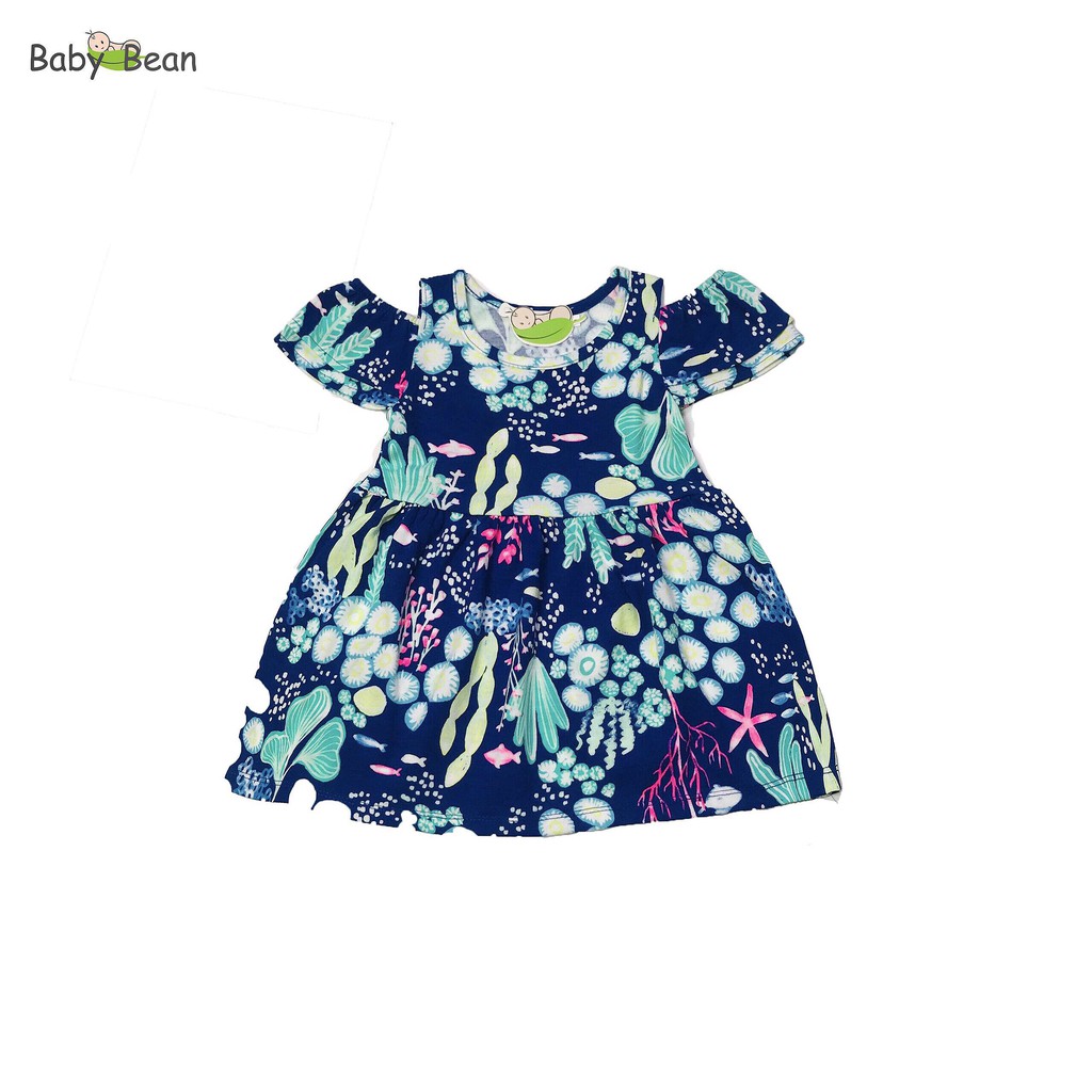 Đầm Thun Cotton họa tiết Hè Bé Gái BabyBean