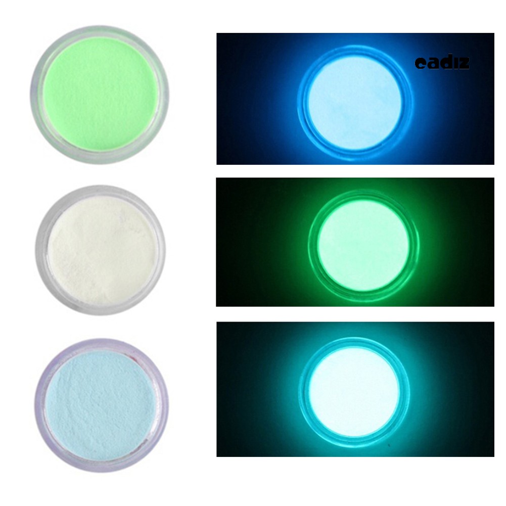 [Hàng mới về] Set 10 hộp bột dạ quang trang trí móng