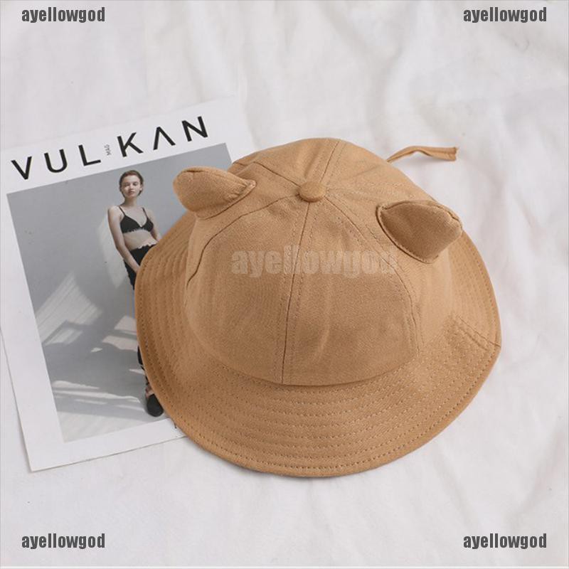 Nón Bucket Che Nắng Phối Tai Mèo Dễ Thương Thời Trang Mùa Hè Cho Bạn Gái