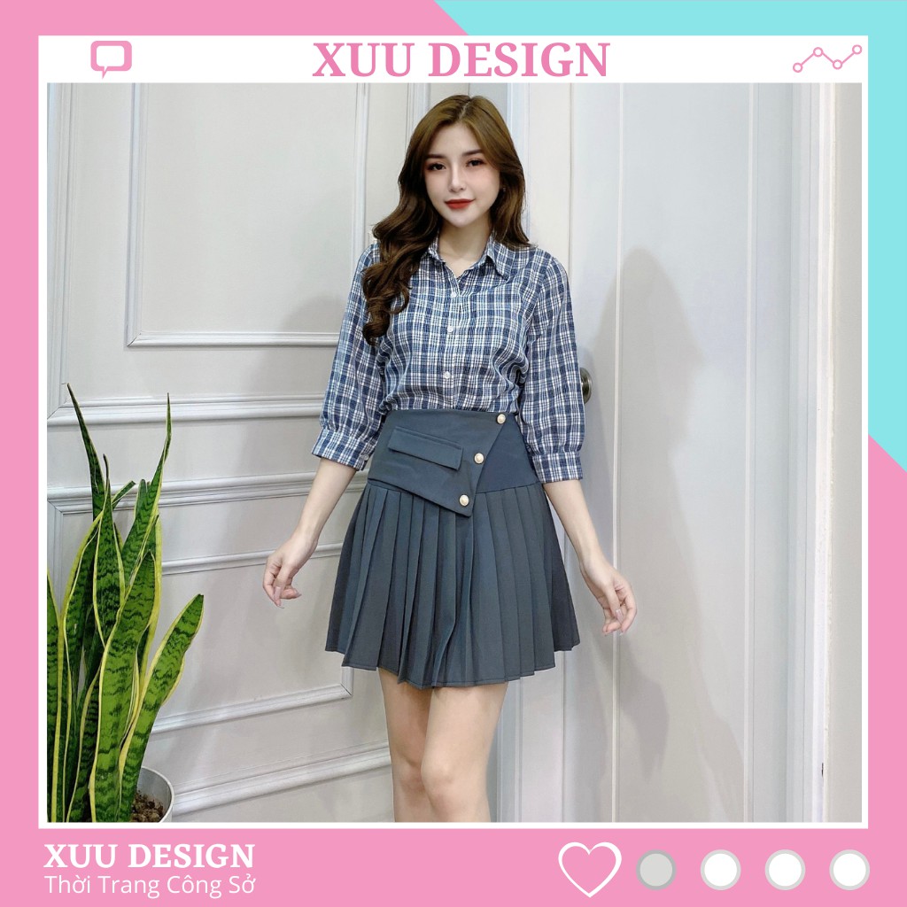 Áo Sơ Mi Nữ Caro Xuu Sơ mi kiểu Nữ Chất Vải Đẹp [SMK10 XTT ]